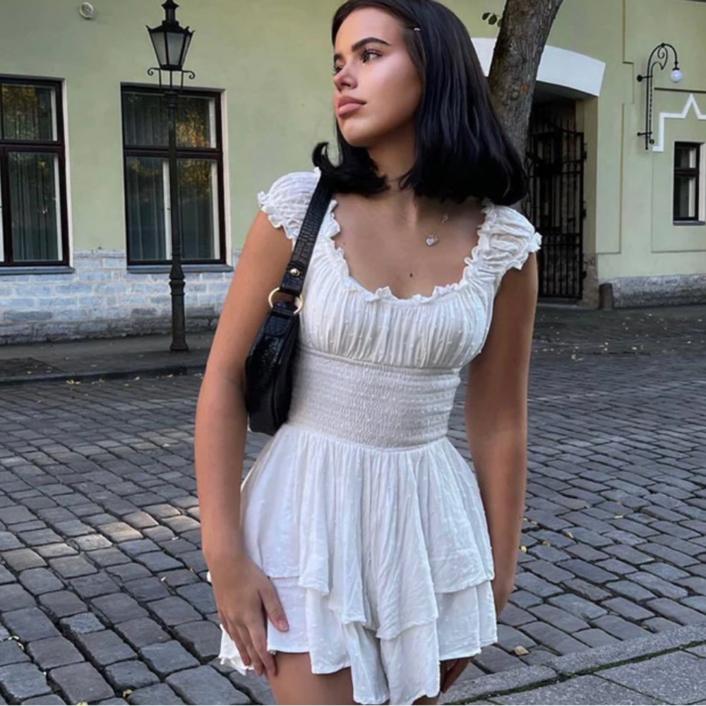 THE LOVE GALORE ROMPER WHITE